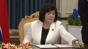 Церемония подписания плана межмидовских обменов между Россией и КНДР, Венсан, 12 июля 2025 года