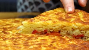Картофельный пирог на сковородке