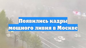 Появились кадры мощного ливня в Москве