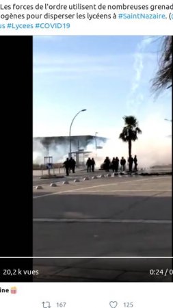 Les forces de lordre utilisent de nombreuses grenades lacrymogènes pour disperser les lyc