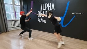 Спарринг на коротких плоских японских мечах чанбара кодати в школе кендзюцу Katana Club