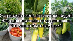 Осторожно: очень аппетитное видео! Жареная картошка по-деревенски. Что может быть вкуснее?!