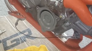 Притопили мот. Вымываю эмульсию.