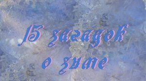 15 загадок о зиме