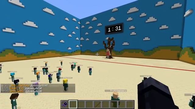 Игра в Кальмара 2!!! Со 100 игроками в Майнкрафт!!!