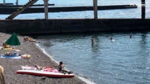 Сочи Адлер Чёрное море сегодня 12 июля 2025. Какая обстановка на секретном  пляже сейчас, погода