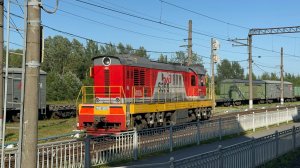 "Трансформер!" Тепловоз ЧМЭ3Т - 6359 на манёврах на ст.Ораниенбаум, июль 2025 года