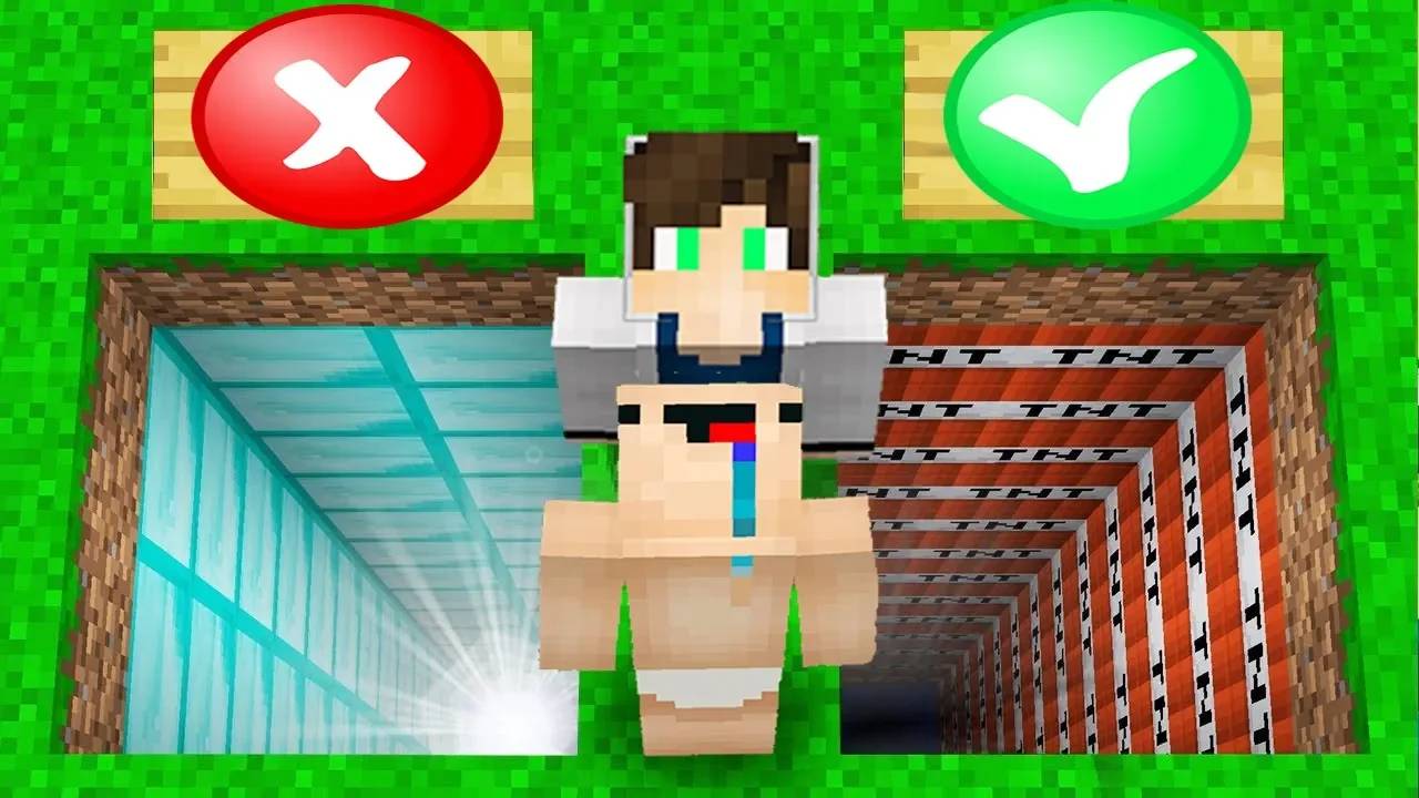 КАКУЮ ЯМУ ВЫБЕРЕТ ПРО И НУБ ? ЛОВУШКИ КОТОРЫЕ ПОВЕРНУТ ВАС В ШОК ТРОЛЛИНГ ИСПЫТАНИЕ MINECRAFT! смотреть онлайн