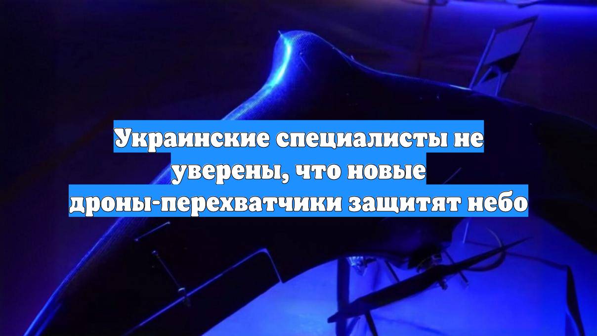 Украинские специалисты не уверены, что новые дроны-перехватчики защитят небо