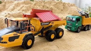 Дом для строительства грузовиков со строительными машинами Экскаваторами самосвалами