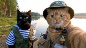 🐱 Влог рыжего кота на рыбалке