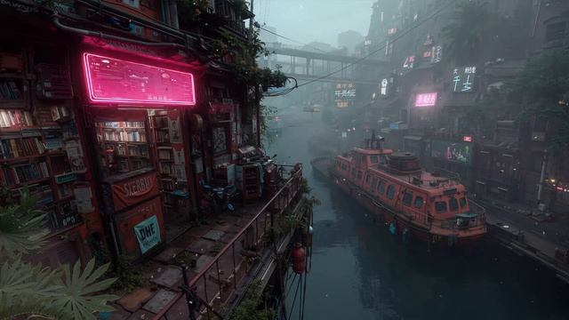 The Canal Bookstore – Rainy Day Sounds for Reading & Studying #Bookstore #RainyVibes