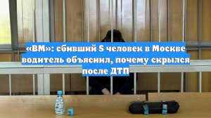 «ВМ»: сбивший 5 человек в Москве водитель объяснил, почему скрылся после ДТП