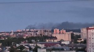 🔴Панорама утреннего города Львова после «ракетно-дронового» удара ВС РФ. Горит завод «Электрон»🔥🔴