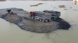 Строительство, дорога на озере , очередной обзор