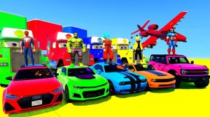 Супер гонки супергероев на машинах — мультики про машинки для мальчиков.