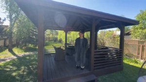 Отзыв заказчика. Деревянная беседка "Амадей". Мастерская беседок.