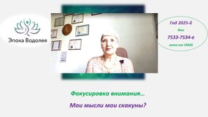 Фокусировка внимания. Мои мысли мои скакуны.