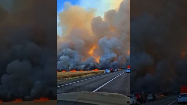 Ужасный пожар на полях Ставропольского края