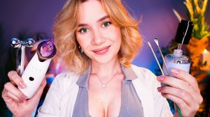 АСМР ЗАБОТЛИВЫЙ ВРАЧ ДЕРМАТОЛОГ 👩⚕️ Осмотр, Чистка Лица и Уход за Кожей asmr doctor skin exam
