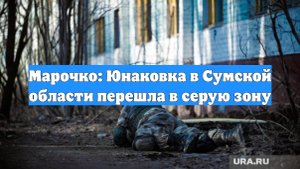 Марочко: Юнаковка в Сумской области перешла в серую зону