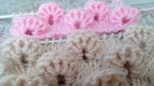 Очень эффектный 3D узор спицами