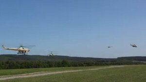 Демонстрационные полёты радиоуправляемых моделей вертолётов