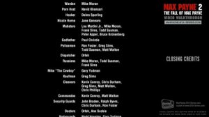 Max Payne 2 - End Credits