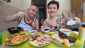 Мукбанг муж ЛЮБИТ меня в любом ВЕСЕ и в любом ВИДЕ! А я КРАСОТКА) Семейный обед в России