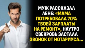 Жизненные истории. Муж рассказал Лене: «Мама потребовала 70% твоей зарплаты. Слушать аудиорассказ