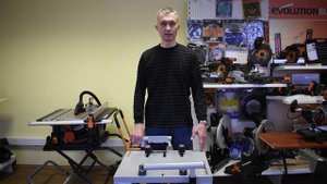 Складной стол для отрезного станка.