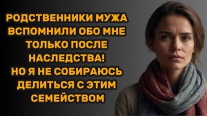 ИСТОРИИ ИЗ ЖИЗНИ: РОДСТВЕННИКИ МУЖА ВСПОМНИЛИ ОБО МНЕ ТОЛЬКО ПОСЛЕ НАСЛЕДСТВА! НО Я НЕ СОБИРАЮСЬ