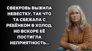 ИСТОРИИ ИЗ ЖИЗНИ: СВЕКРОВЬ ВЫЖИЛА НЕВЕСТКУ, ЧТО ТА СБЕЖАЛА С РЕБЁНКОМ В ХОЛОД, НО ВСКОРЕ ЕЁ ПОСТИГЛА
