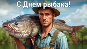 С днём рыбака. 🐠Музыкальная открытка поздравление.