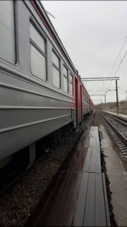 Электропоезд эд4м - 0158 прибывает на о.п. Лагерный