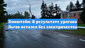 Хинштейн: В результате урагана Льгов остался без электричества