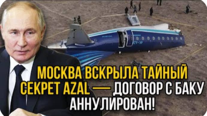 Страшный секрет Алиева с падением борта AZAL раскрыт: Москва расторгает главный договор с Баку