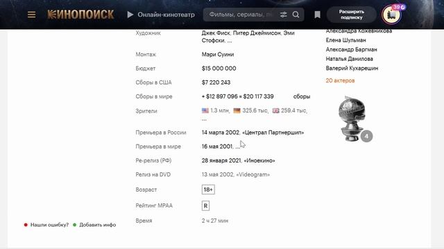 Малхолланд Драйв 2001 - Kinopoisk review