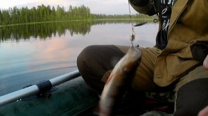 Ночьная рыбалка на разливе в Карелии.