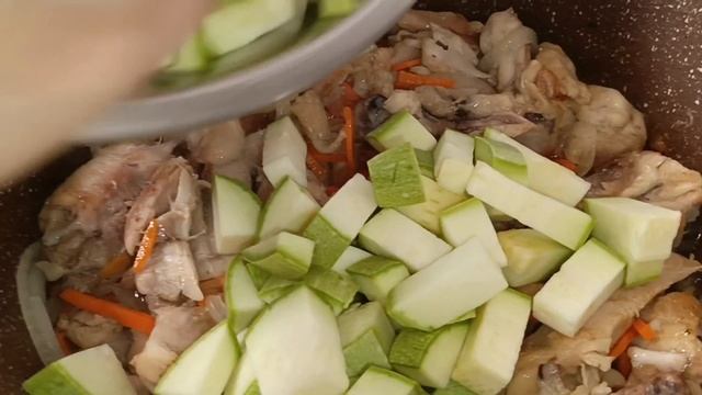 Очень вкусно! Курица с кабачками в казане😋