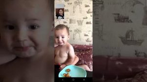 На видео связи с бабушкой Олей