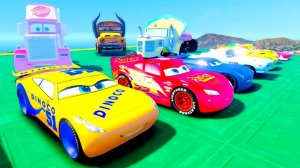 Тачки: Молния Маккуин, Джексон Шторм, Крус Рамирес, Мэтр, Мак, Диноко. Мультики для малышей.