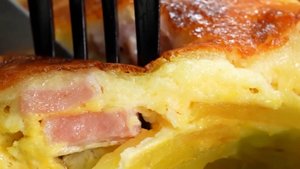 Картошка с ветчиной и сыром