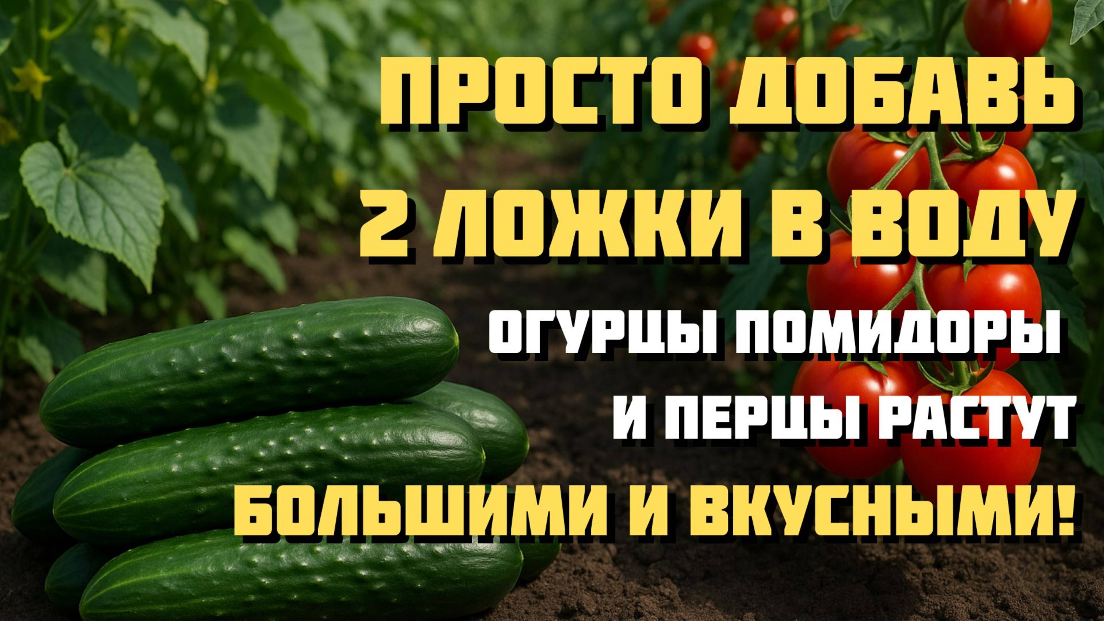 ПРОСТО ДОБАВЬ 2 ЛОЖКИ В ВОДУ — ОГУРЦЫ, ПОМИДОРЫ И ПЕРЦЫ РАСТУТ КАК СУМАСШЕДШИЕ!