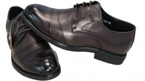 Мужские классические туфли из натуральной кожи. Тёмно коричневые.