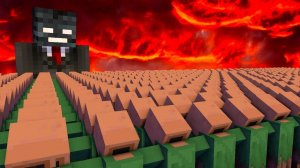1 000 000 ЖИТЕЛЕЙ-ОХОТНИКОВ против ВИЗЕР-СКЕЛЕТА в Майнкрафт | Мультфильм Minecraft