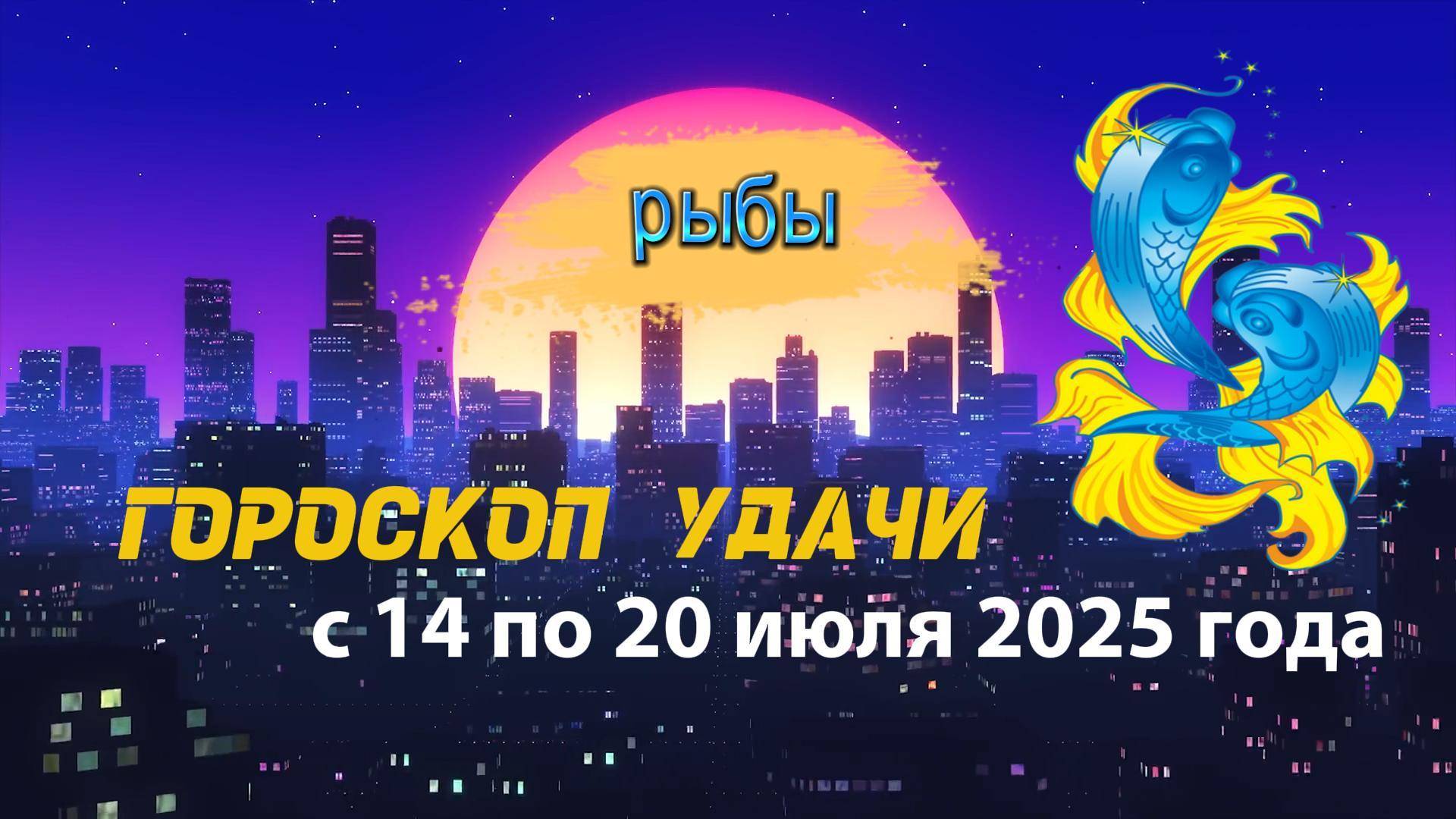 Гороскоп удачи на неделю с 14 по 20 июля 2025 года для знака зодиака Рыбы.