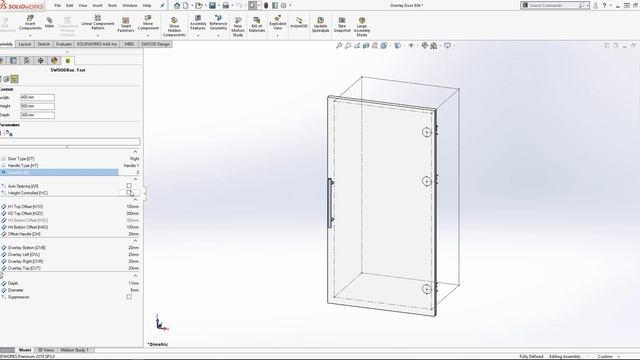 11. SOLIDWORKS SWOOD Door Design Tutorial - Tips and tricks