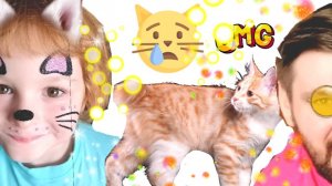 МИЛАНА ИЩЕТ ХВОСТ КОШКИ!!! КУДА ДЕЛСЯ ХВОСТ?? #милана #курильский бобтейл #кошки #детское видео