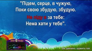 Ой, дівчино, шумить гай (караоке) укр